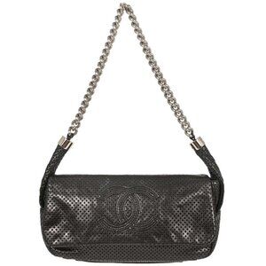 Chanel Black Perforated Lambskin Handbag